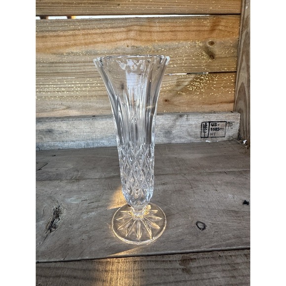 VTG Gorham Crystal King Edward 8'' Bud Vase Made in West Germany‎ - Picture 8 of 10